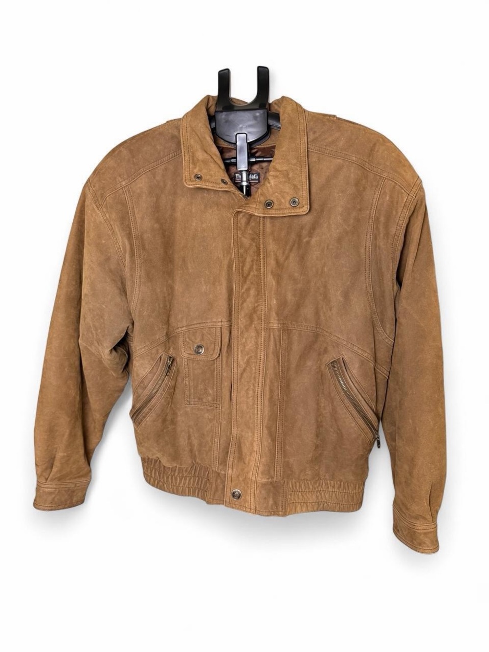 Wilsons Adventure Bound Genuine Leather Bomber Jacket M Tan Thinsulate Vintage